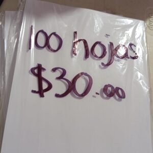 PAQUETE DE HOJAS BLANCAS 100PZ