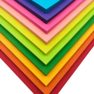 PAQUETE DE HOJAS DE COLORES 50PZ