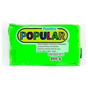 PLASTILINA POPULAR VERDE CLARO